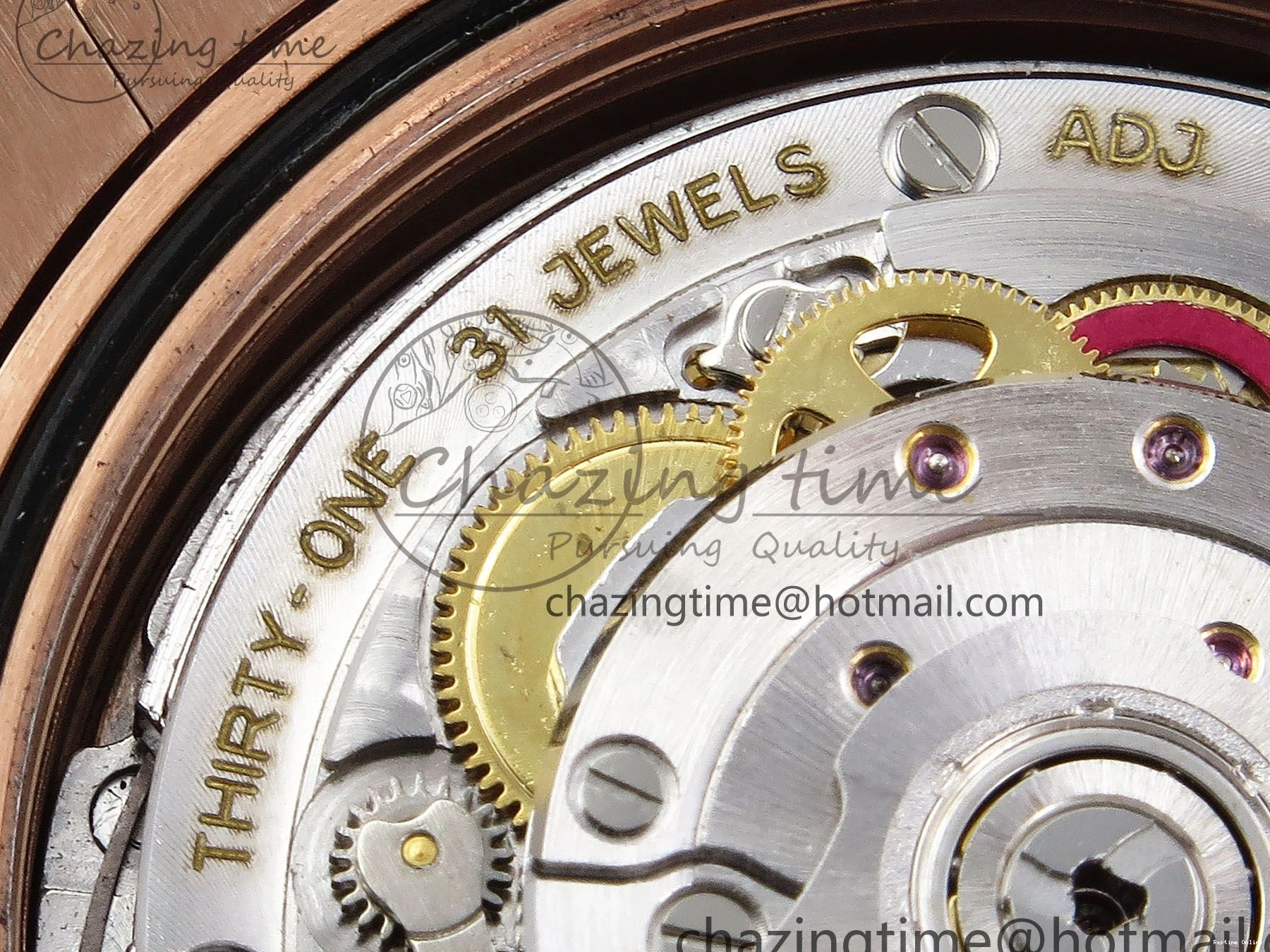 0125 SunProtective Day Date 40 RG JDF 904L Steel Brown Textured Stick Dial on President Bracelet VR3255 V3 (Gain Weight) 1359